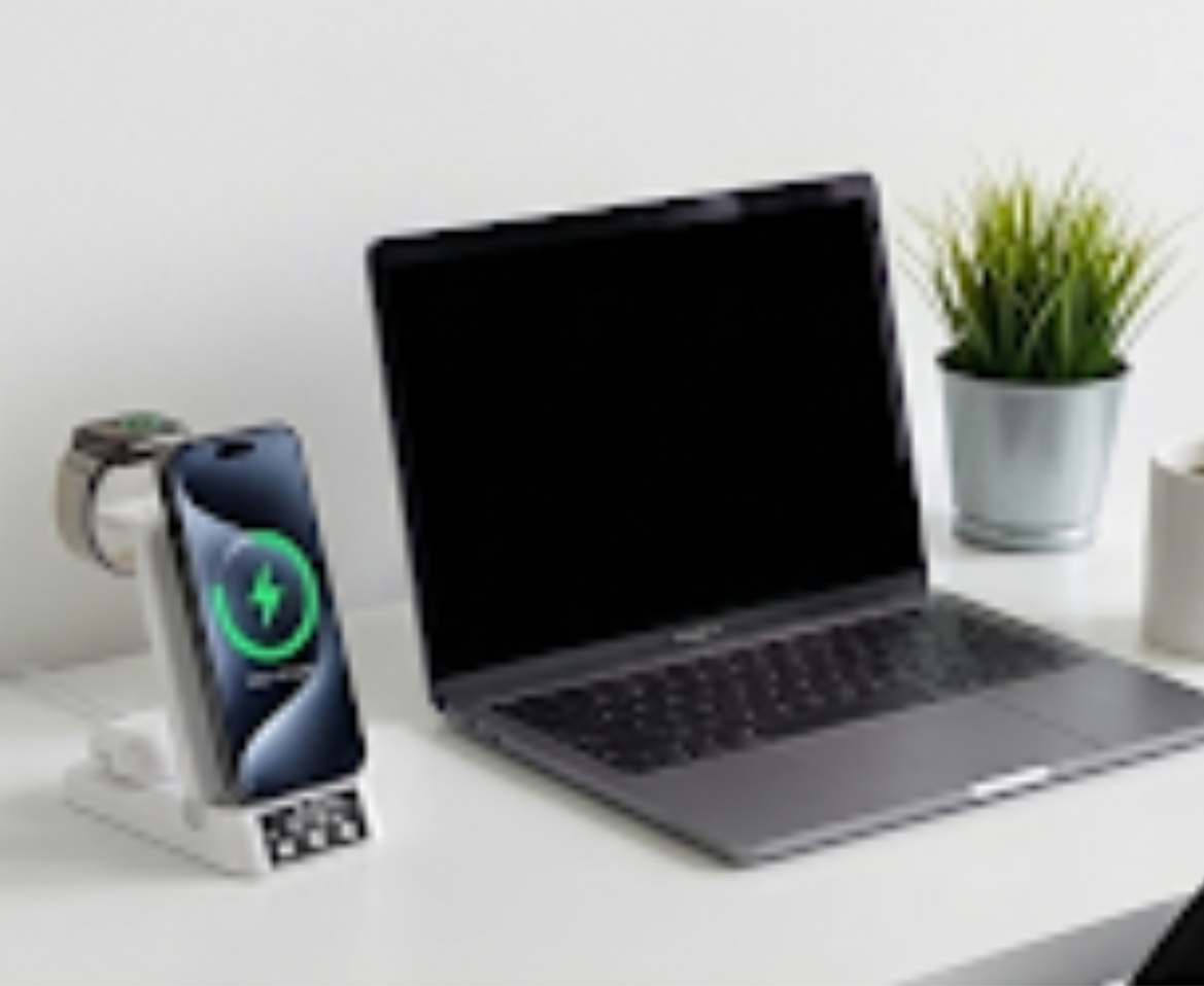 4-in-1 Smart Foldable Wireless Charging Station with Night Light